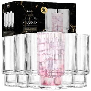 Kitchen Lux Ribbed Drinking Glasses